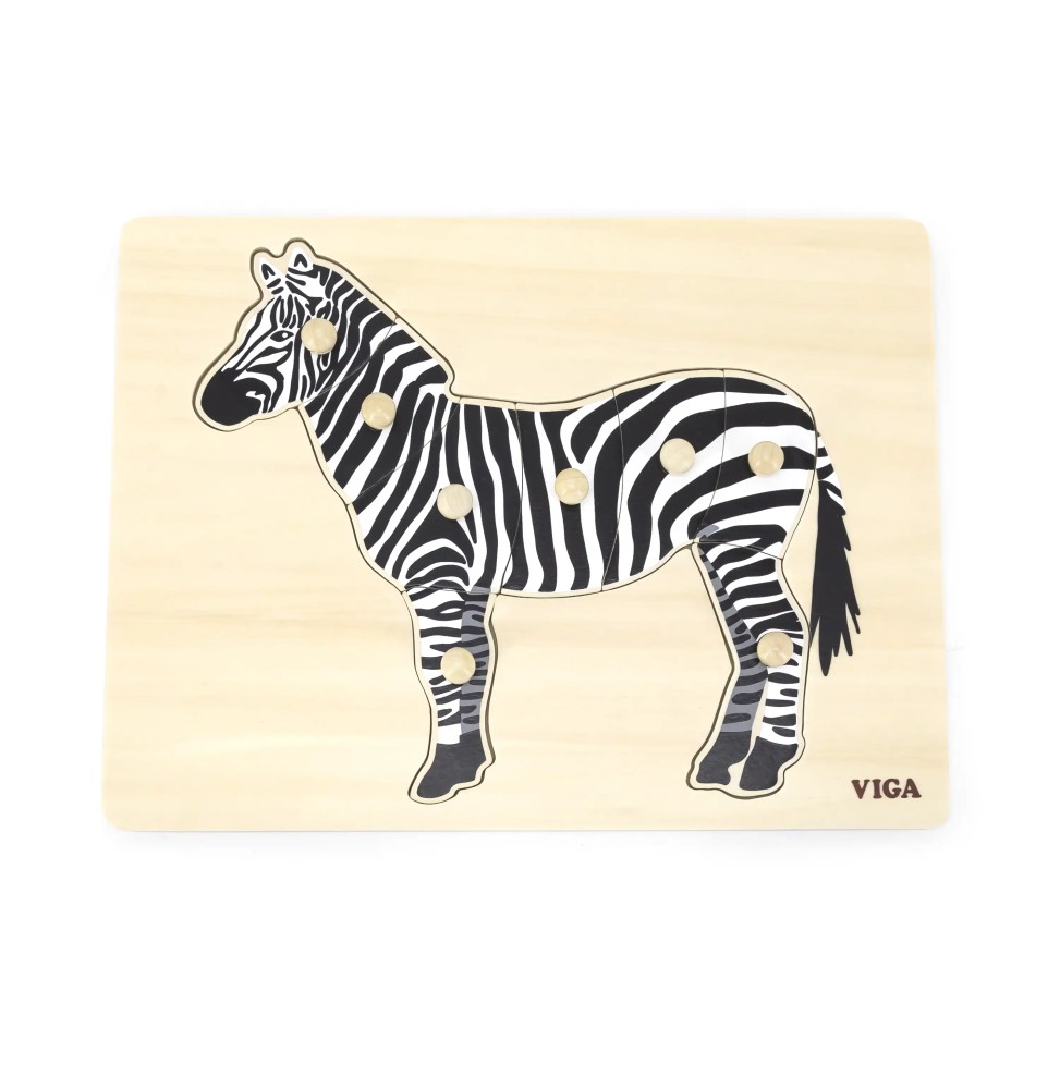 Viga 44603 Zebra Puzzle on Base