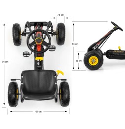 Gokart cu pedale Thor Negru - Milly Mally