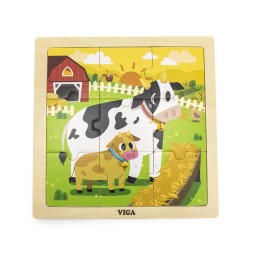 Viga 44623 Cow Puzzle on Base