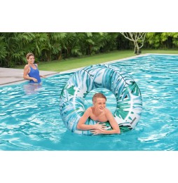 Bestway Swimming Ring Flowers 119cm Blue