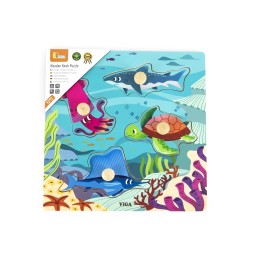 Puzzle Viga Animale Marine cu mânere