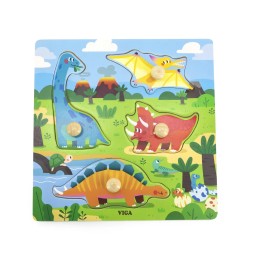 Viga 44596 Puzzle with Handles - Dinosaurs