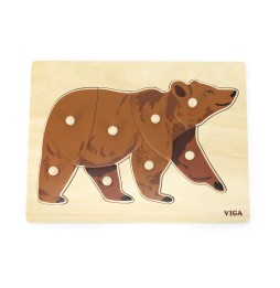 Viga 44606 Bear Puzzle on a Base