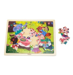 Viga Puzzle 24 elementy - zabawa edukacyjna