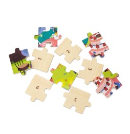 Viga Puzzle 24 elementy - zabawa edukacyjna