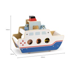 Viga Wooden Car Ferry for Kids