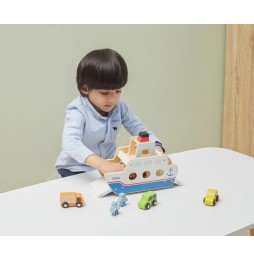 Viga Wooden Car Ferry for Kids