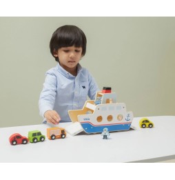 Viga Wooden Car Ferry for Kids