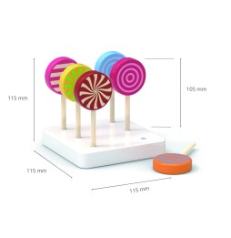 Viga 44529 Set of 6 Wooden Lollipops