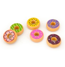 Viga 51604 Set of 6 Wooden Donuts