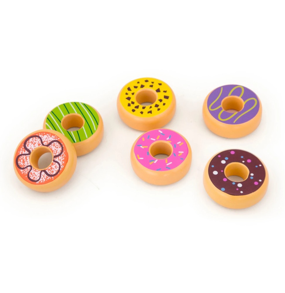 Viga 51604 Set of 6 Wooden Donuts