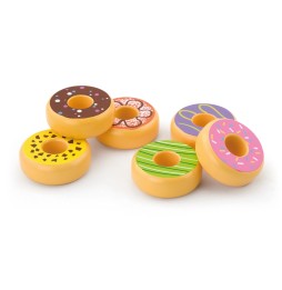 Viga 51604 Set of 6 Wooden Donuts