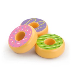 Viga 51604 Set of 6 Wooden Donuts