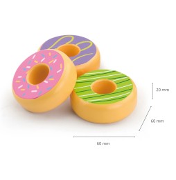 Viga 51604 Set of 6 Wooden Donuts