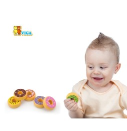 Viga 51604 Set of 6 Wooden Donuts