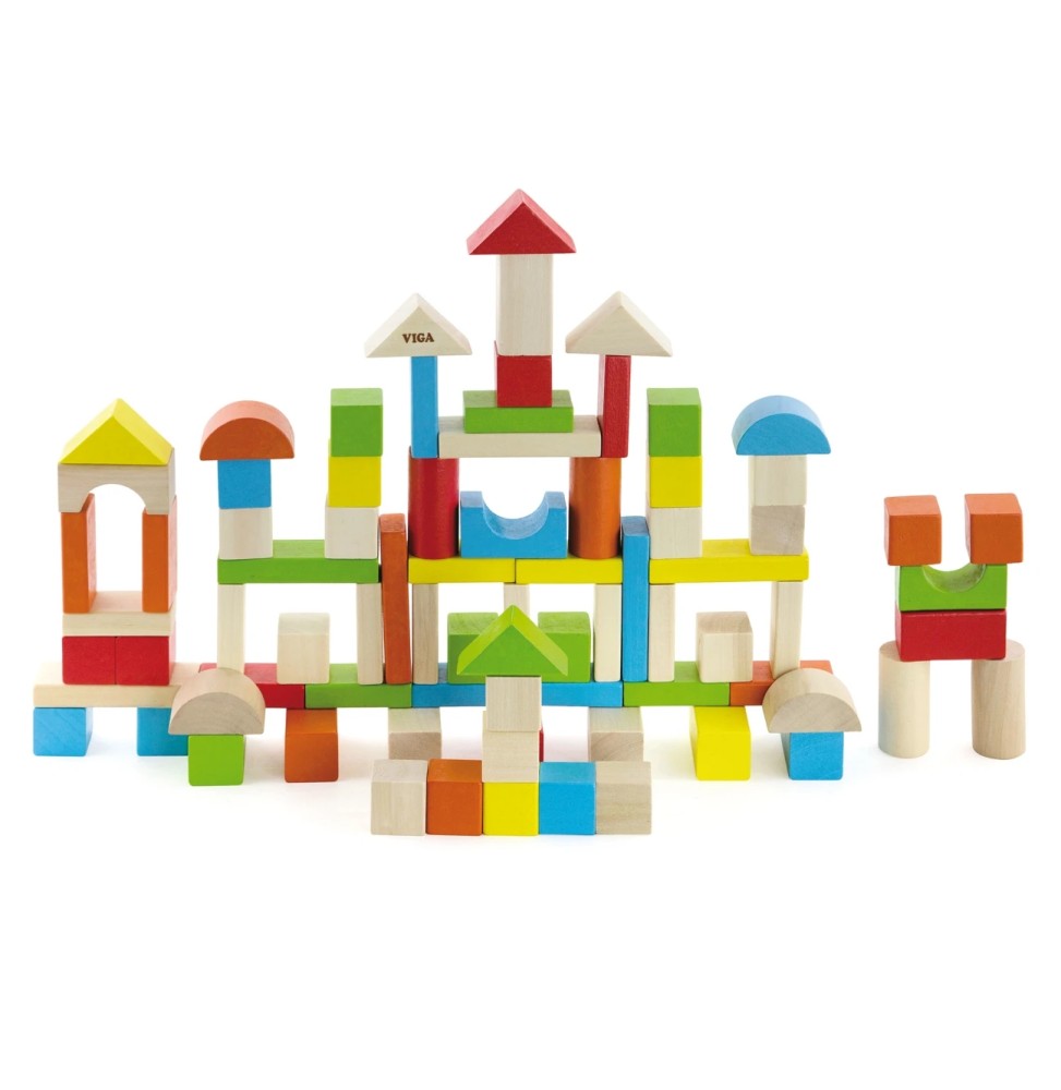 Viga 50333 Wooden Blocks 80 Pieces