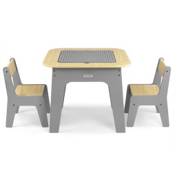 Olaf Blocks Furniture - Table and Gray Chairs