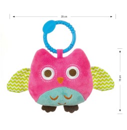 Happy Owl Plush Hanging Toy - 2552 PINK