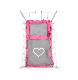 Doll Bed-Cradle Lily Prestige Pink