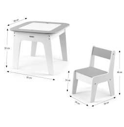 Olaf Furniture Set - Table and Chairs in Grey