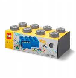 LEGO Storage Box Block 8 Dark Gray with Drawers