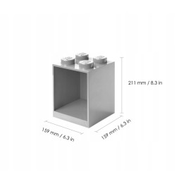 LEGO Raftă suspendată gri 16 x 16 x 21 cm