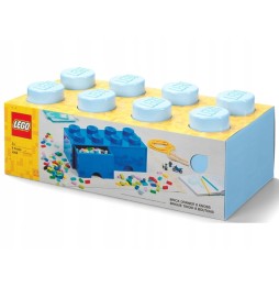 LEGO Brick 8 Storage Container Light Blue