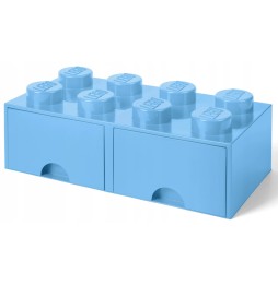 LEGO Brick 8 Storage Container Light Blue