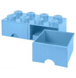 LEGO Brick 8 Storage Container Light Blue