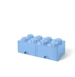 LEGO Brick 8 Storage Container Light Blue