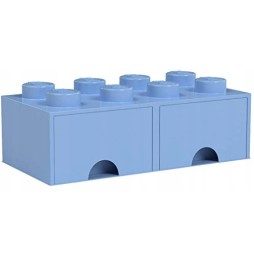 LEGO Brick 8 Storage Container Light Blue