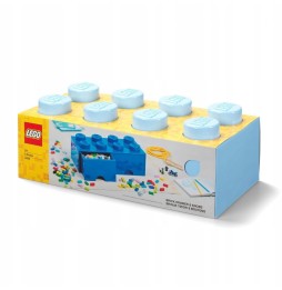 LEGO Brick 8 Storage Container Light Blue