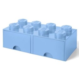 LEGO Brick 8 Storage Container Light Blue