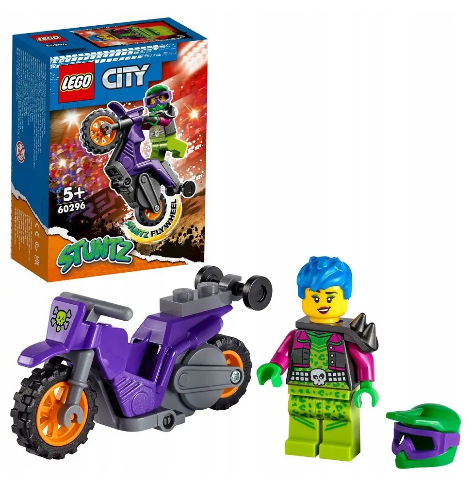 LEGO City Wheelie motocyklem kaskaderskim 60296