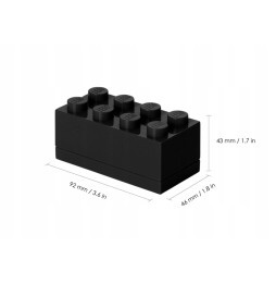 LEGO MiniBox Black Plastic Container