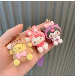 Hello Kitty Silicone Keychain