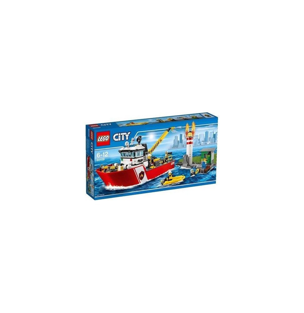 LEGO City 60109 Barcă de pompieri