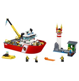 LEGO City 60109 Barcă de pompieri