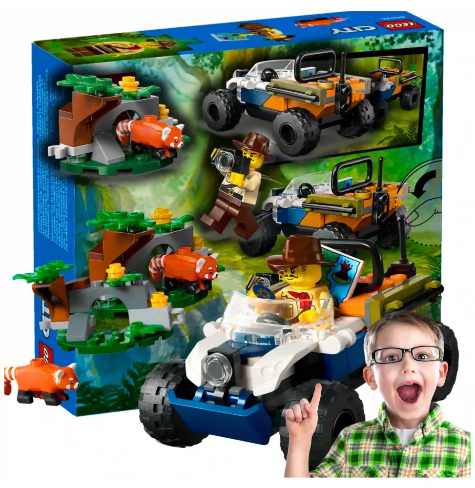 LEGO quad badacza dżungli z pandą czerwoną