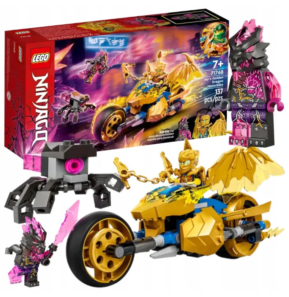 LEGO Ninjago Złoty smoczy motocykl Jaya