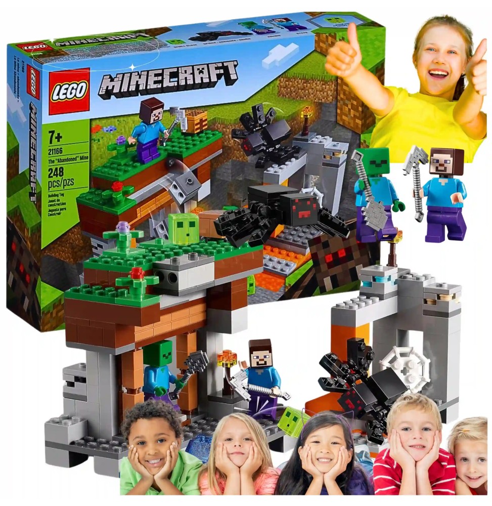 LEGO Minecraft Mina Părăsită cu Păianjen 248 piese