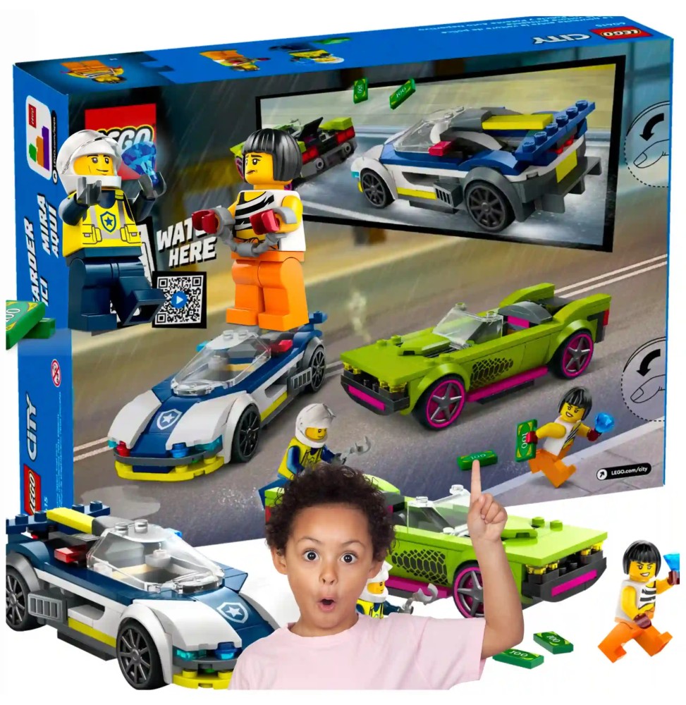 LEGO City: Mașină de poliție și Muscle Car în urmărire