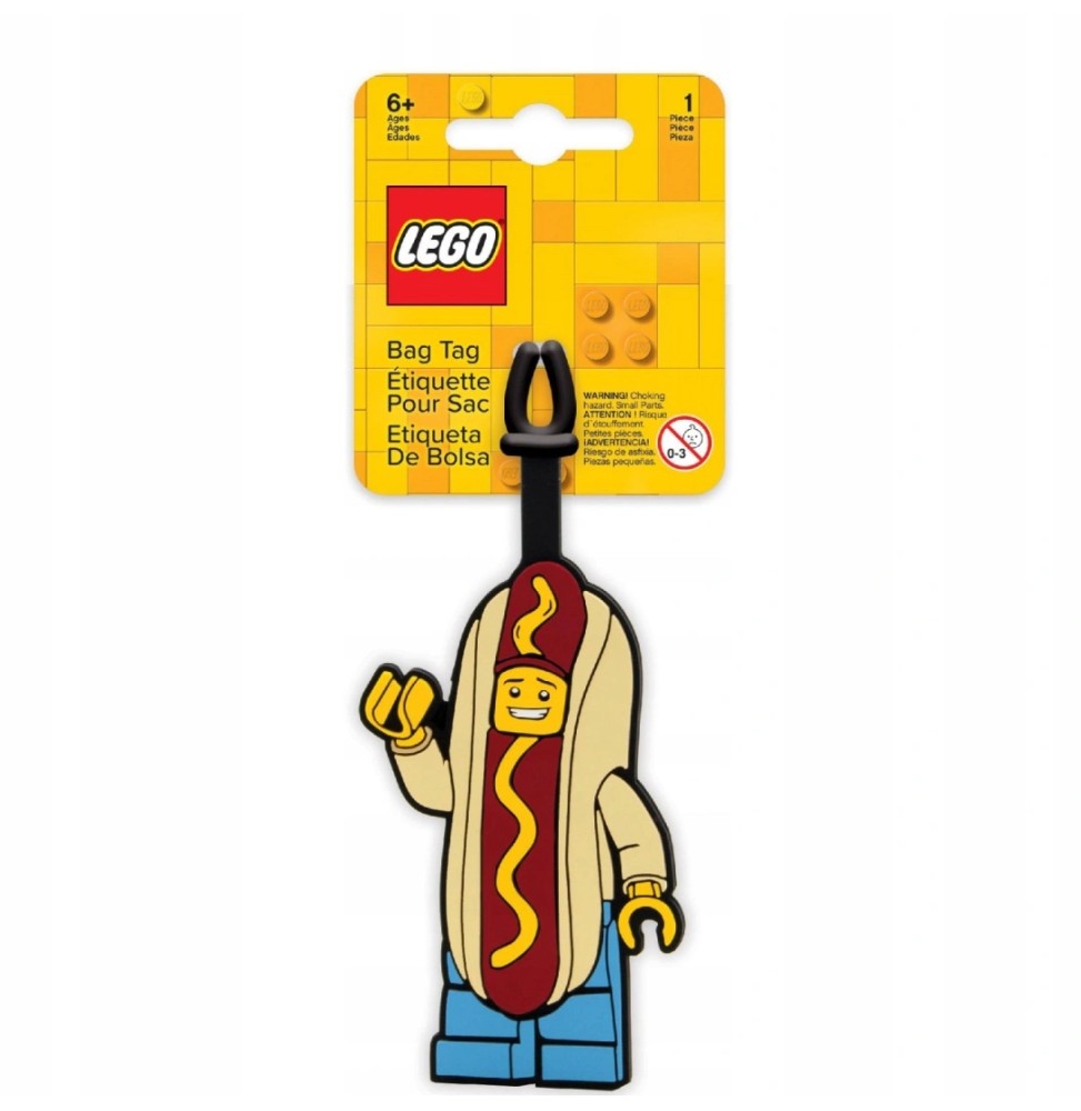 LEGO Hot Dog Luggage Tag