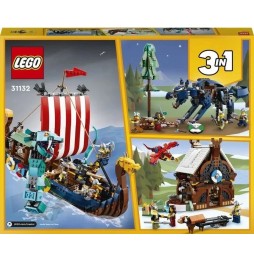 LEGO Creator 3 în 1 Corabia vikingilor 31132