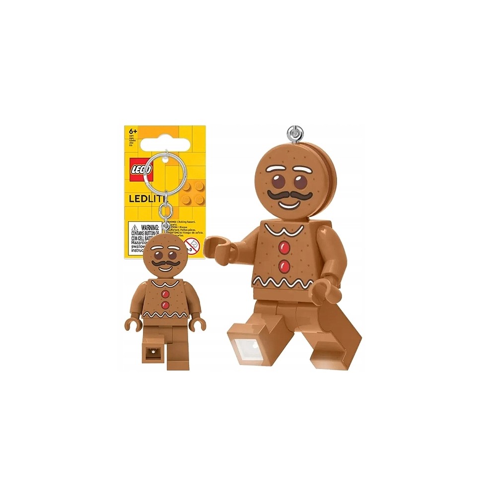 LEGO Gingerbread Keychain with LED Light