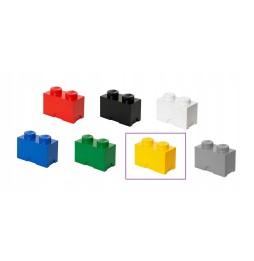 LEGO Pojemnik na klocki 2x1 żółty