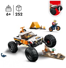 LEGO City 60387 Mașină 4x4 cu cort