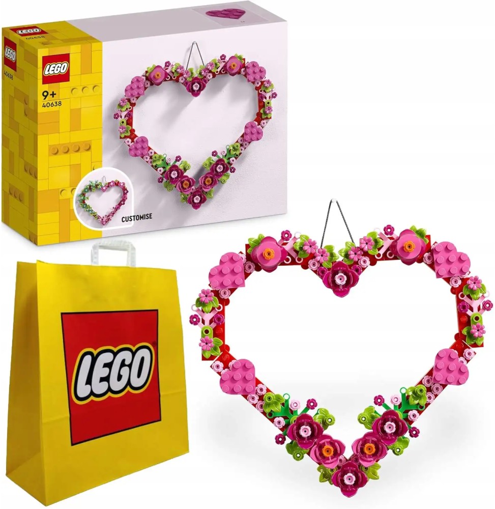 LEGO Creator 40638 Ornament Inimă Cadou cu Sac