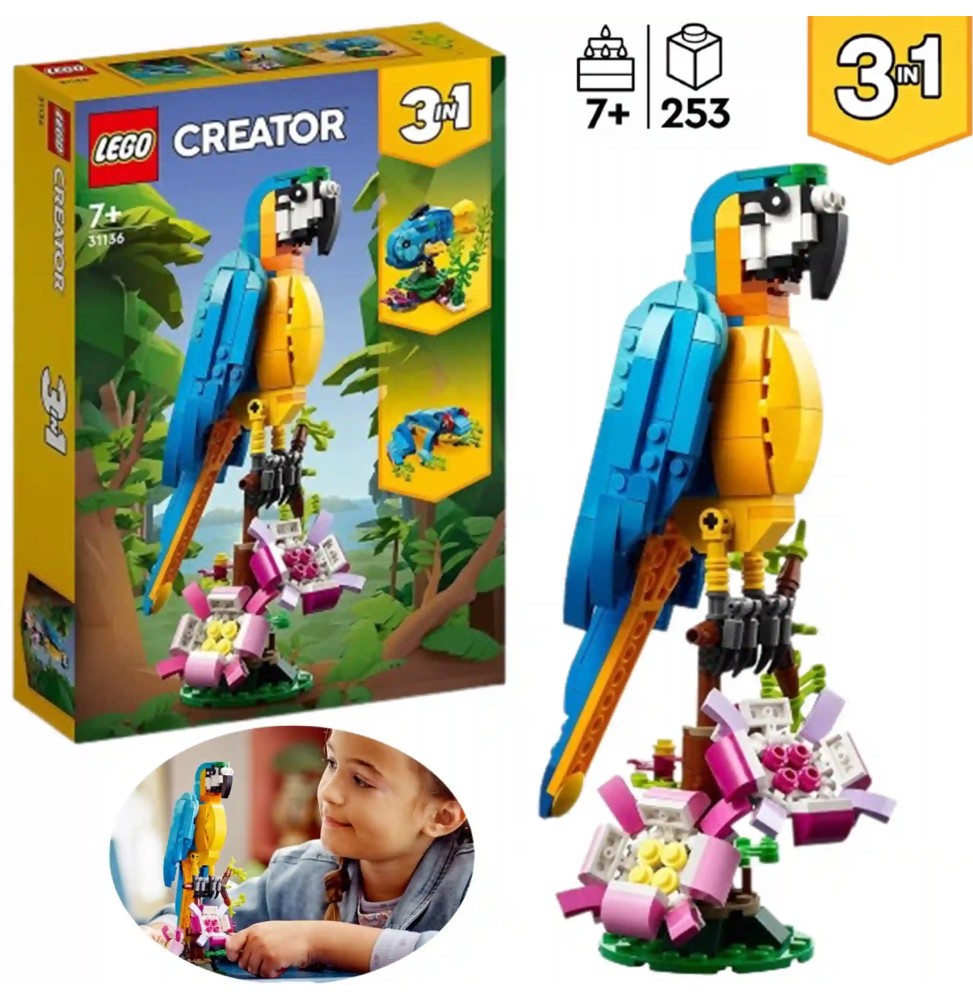 LEGO Creator 31136 Exotic Parrot 3in1