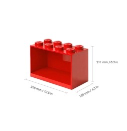 LEGO Shelf - Set of 2 Red Shelves